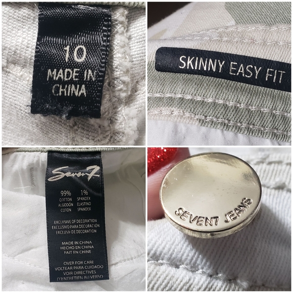 Seven7 Sz10 Skinny Easy Fit Camo Cuffed Jean - Picture 11 of 16